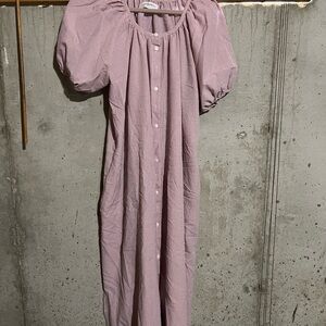 Carly Jean Los Angeles Pink Gingham Midi Dress